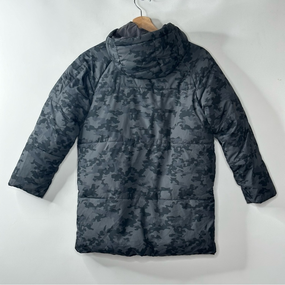 Dex Jacket Camo Junior Hooded Puffer Coat Reversible - Picture 2 of 13